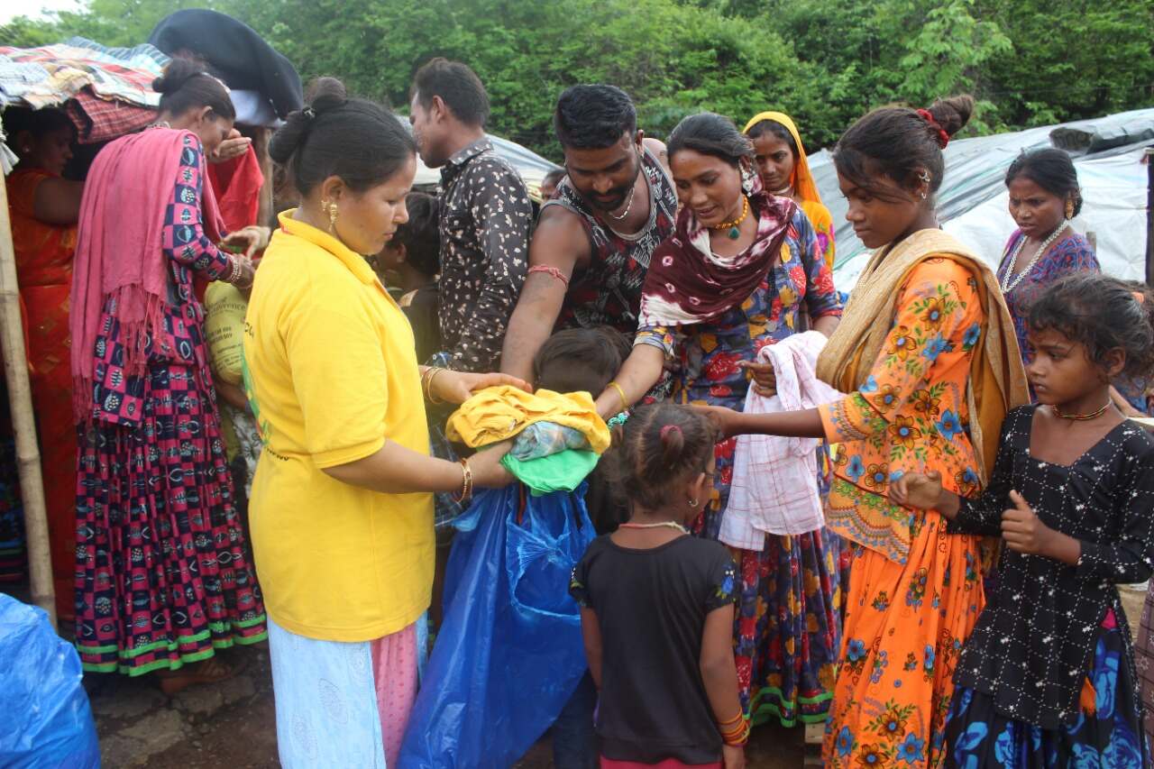 Clothes Distribution at slum area